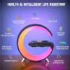 Multifunctional Wireless Charger Stand Alarm Clock Speaker APP RGB Light Fast Charging Station for iPhone X 11 12 13 14 Samsung - Image 2